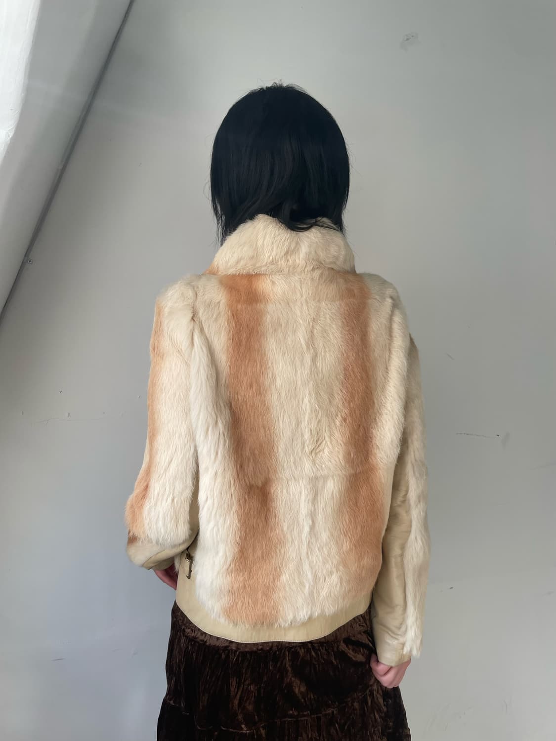 Rabbit fur leather jacket 상품이미지3