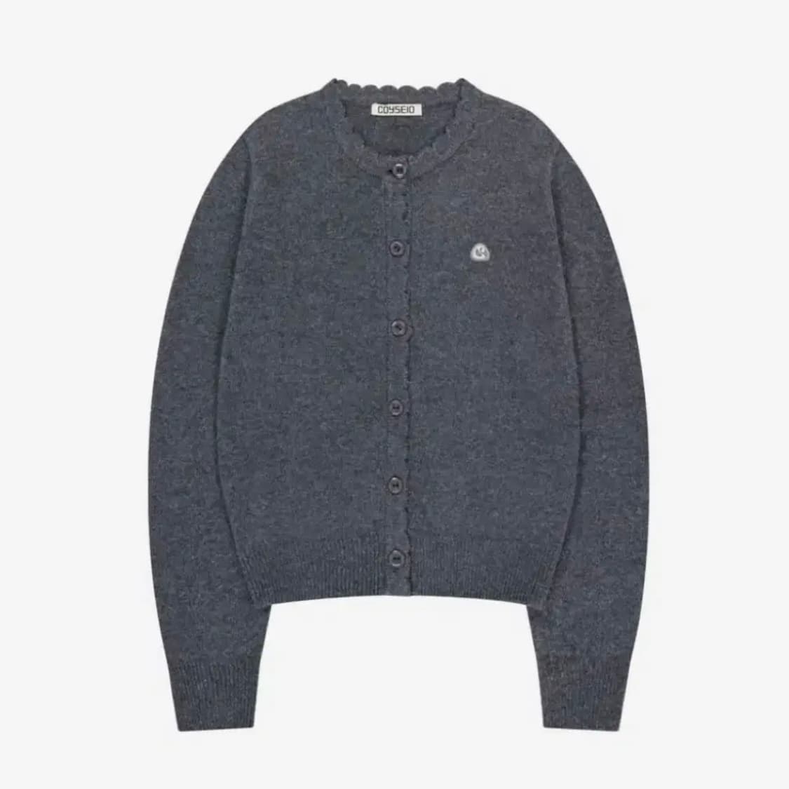 코이세이오 플라워 버튼 가디건 그레이 상품이미지1