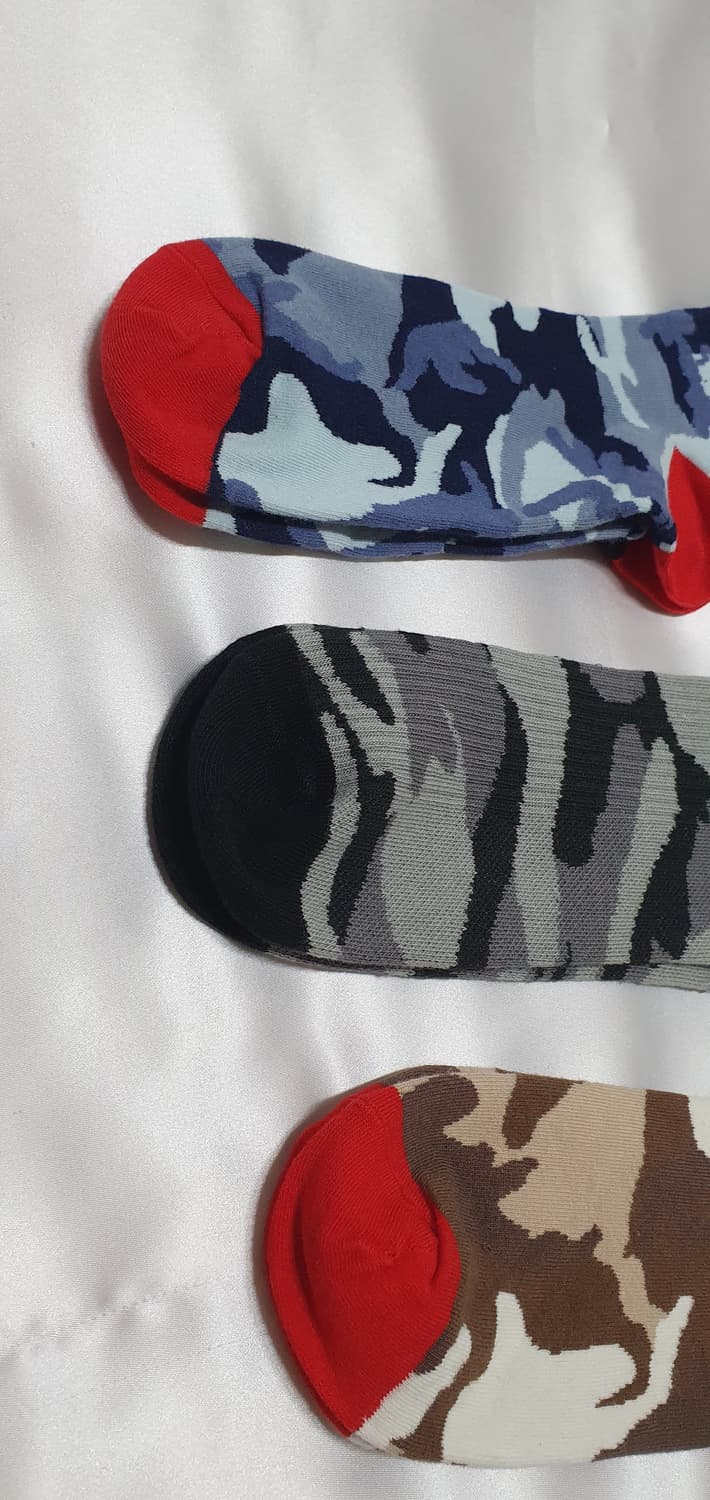 블루 그레이 브라운 레드 카모 디젤 양말 상품이미지2