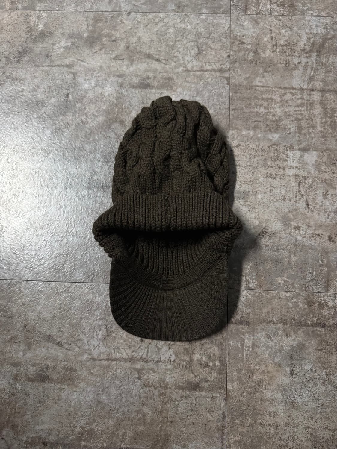 케이블 니트 패턴 셔링 캡 상품이미지3