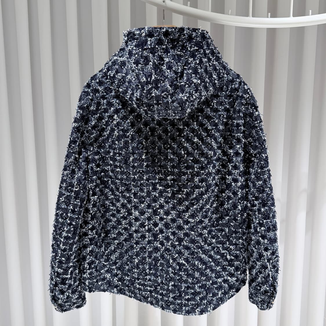 50 / 루이비통 모노그램 플록드 트위드 데님 후드 자켓 / 새상품 상품이미지4
