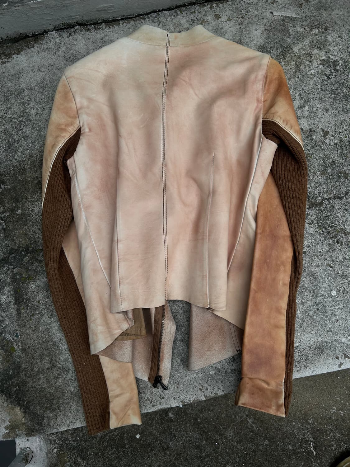 VTG Zara 드레이프 가죽 자켓 상품이미지4