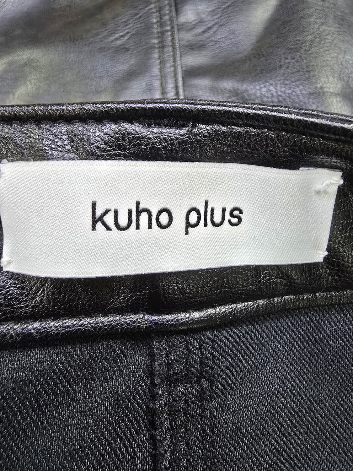kuho plus 블랙 인조가죽 랩 스커트 (2084) 상품이미지3