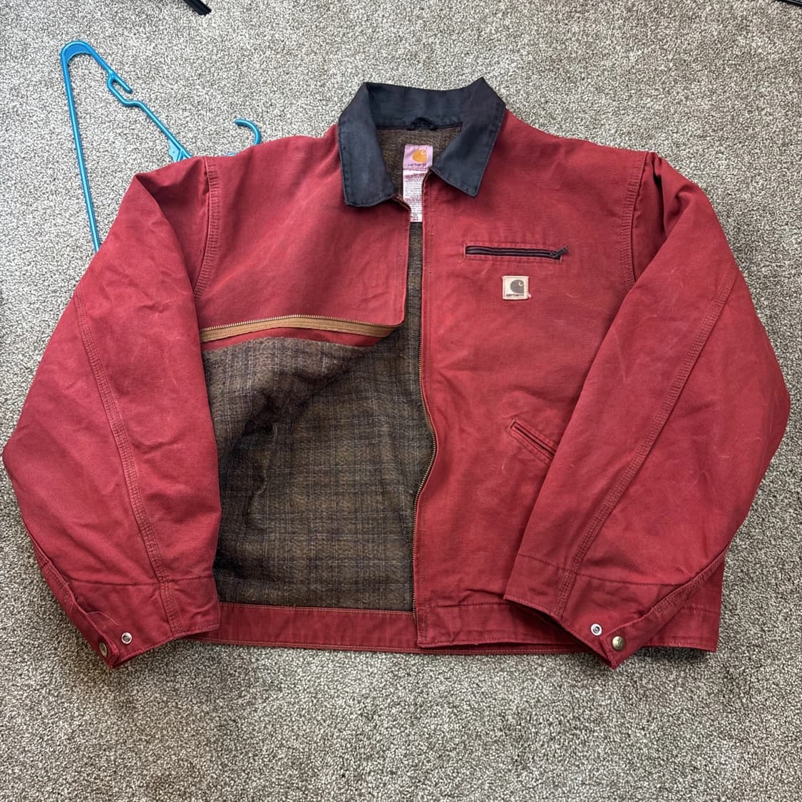 칼하트 J97 블랭킷 디트로이트 자켓 커스텀 레드 상품이미지7