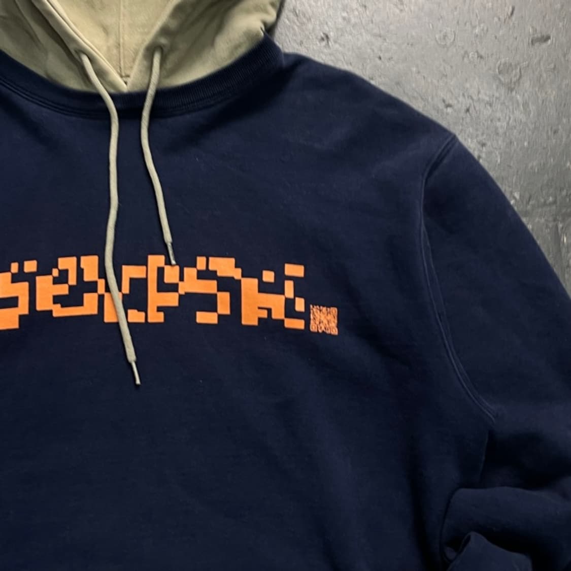 105 예스아이씨 QR 레이어드 후드티 상품이미지2