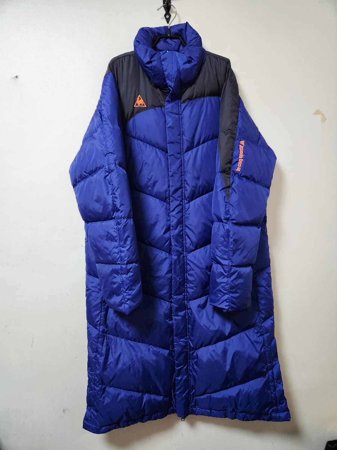 르꼬끄 블루/블랙 덕다운 롱패딩 105 상품이미지1