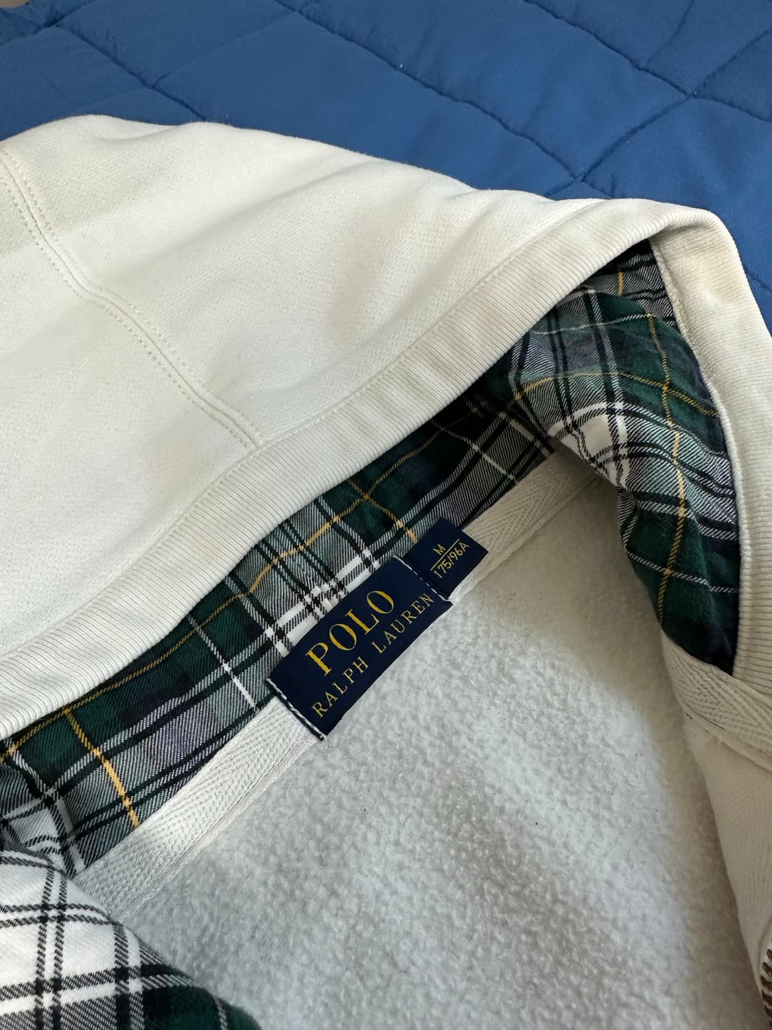 폴로 랄프로렌 빅포니 체크 후드집업 화이트 상품이미지2