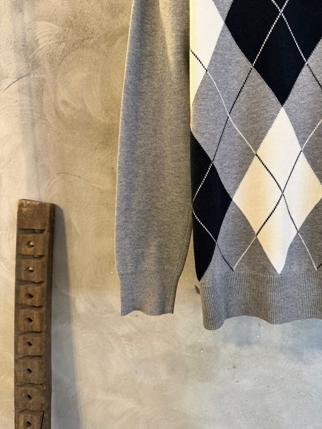 프레드페리 아가일 니트 슬림100 상품이미지5