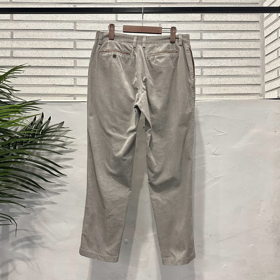 JPN VINTAGE 코듀로이 슬랙스 세미 와이드핏 디테일 그레이 상품이미지2