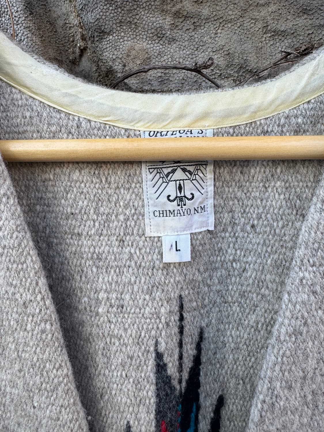 오르테가 핸드 우븐 울 치마요 베스트 옆트임 그레이 웨스턴 네이티브 조끼 상품이미지8