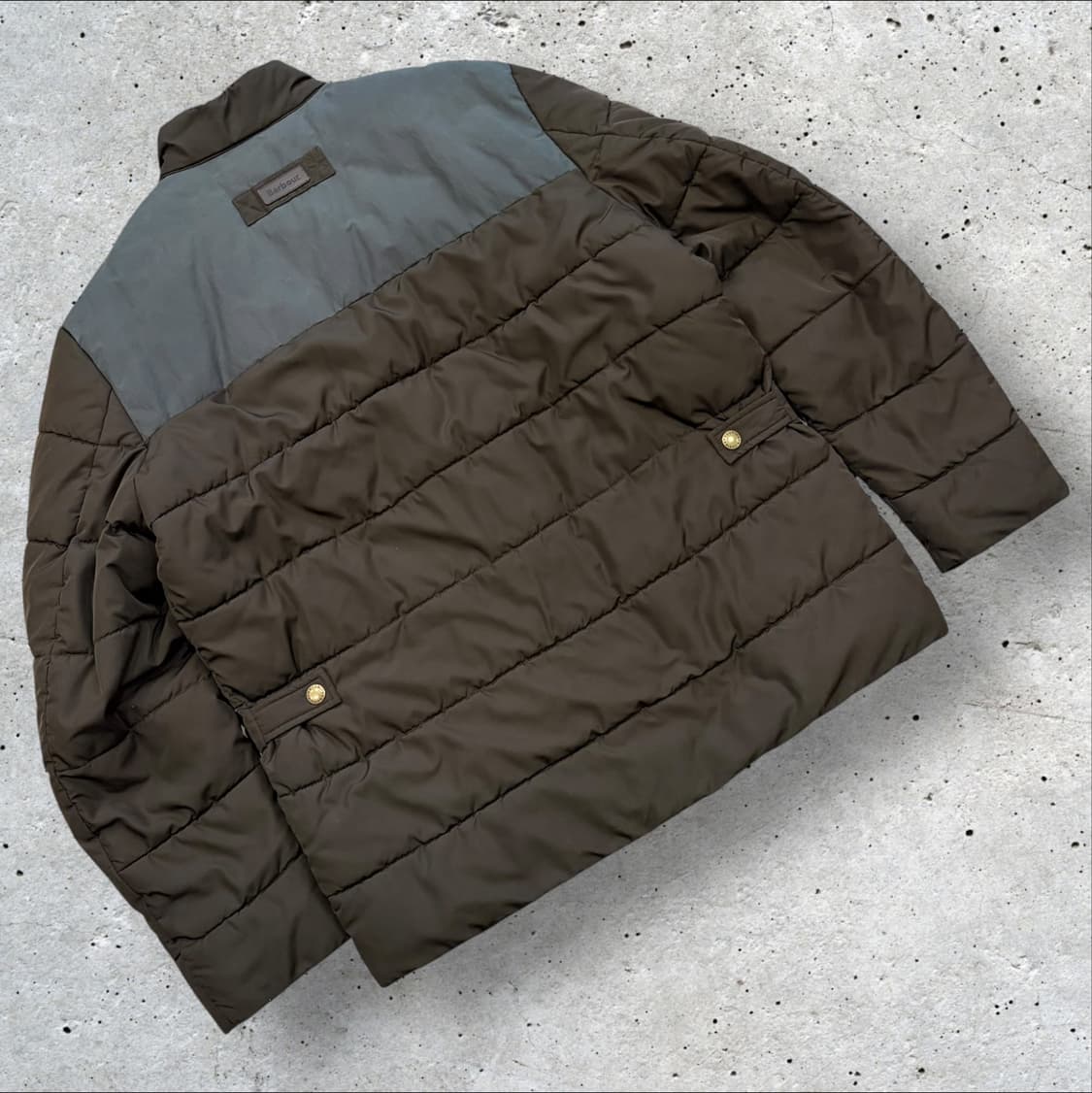 [XL] 바버 스티븐슨 퀼팅 패딩 자켓 브라운 C652 상품이미지2