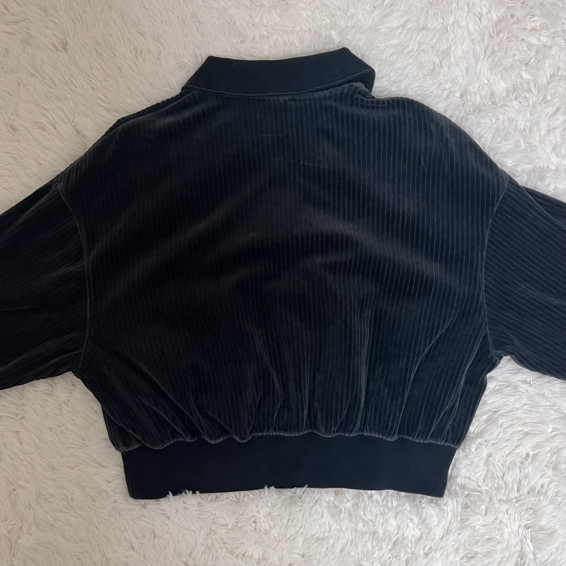 나이키 스포츠웨어 여성 벨루어 크롭 쿼터집 탑 상품이미지2