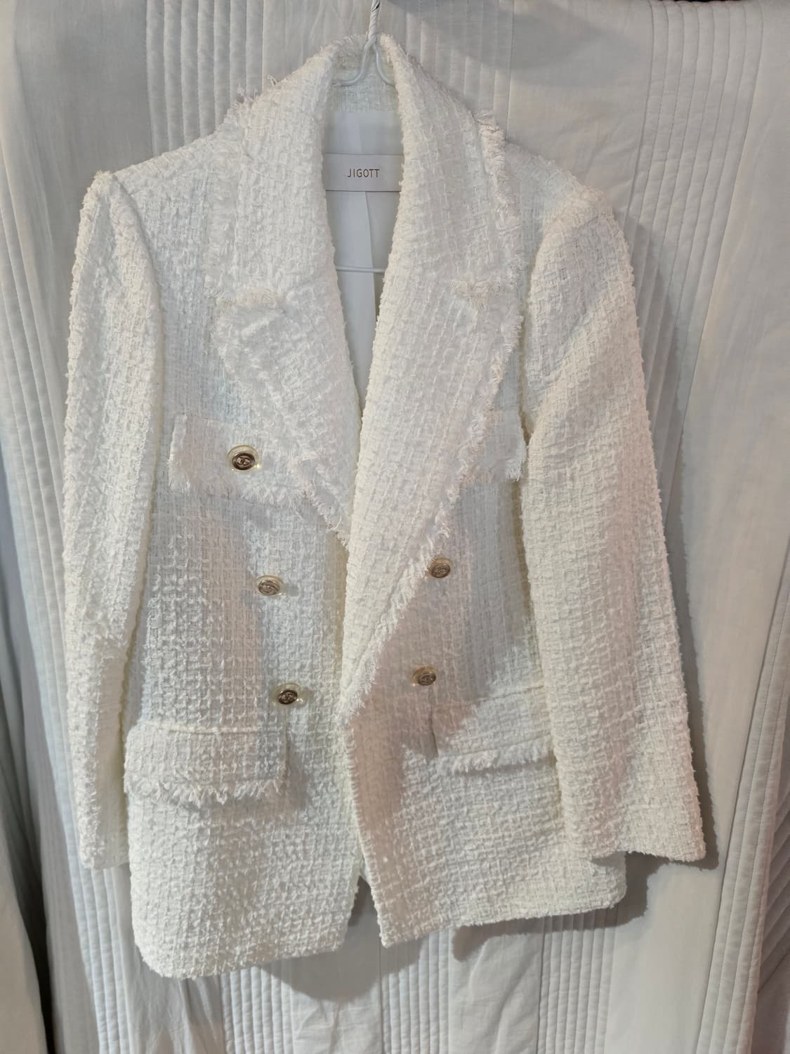 JIGOTT 화이트 트위드 자켓 상품이미지2