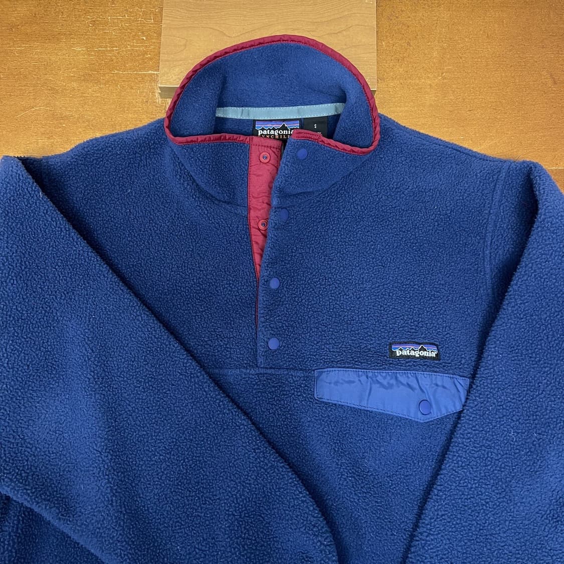 90s 파타고니아 신칠라 스냅-T 네이비/레드 자메이카 상품이미지2