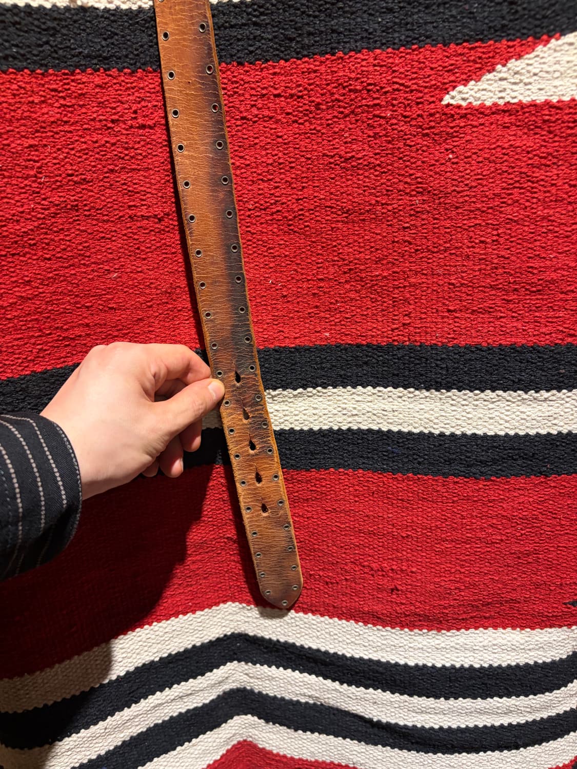 Vintage brown garisson belt / 웨스턴 아일렛 벨트 상품이미지3
