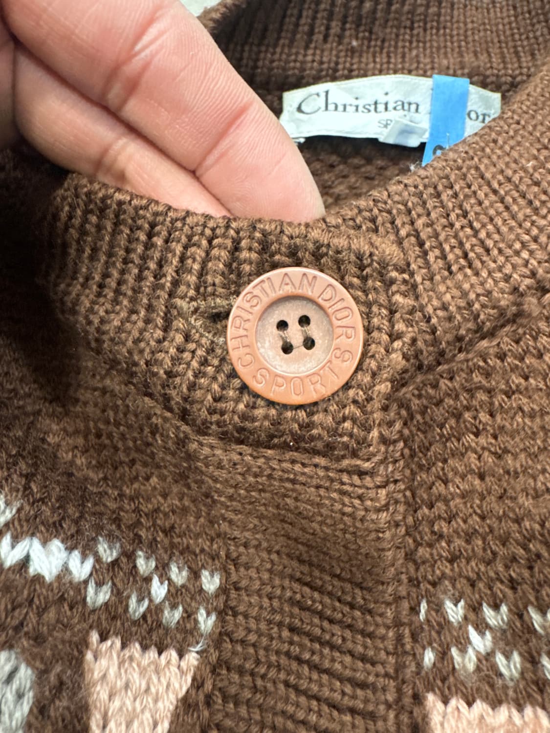 크리스찬 디올 아가일 가디건 M 상품이미지5