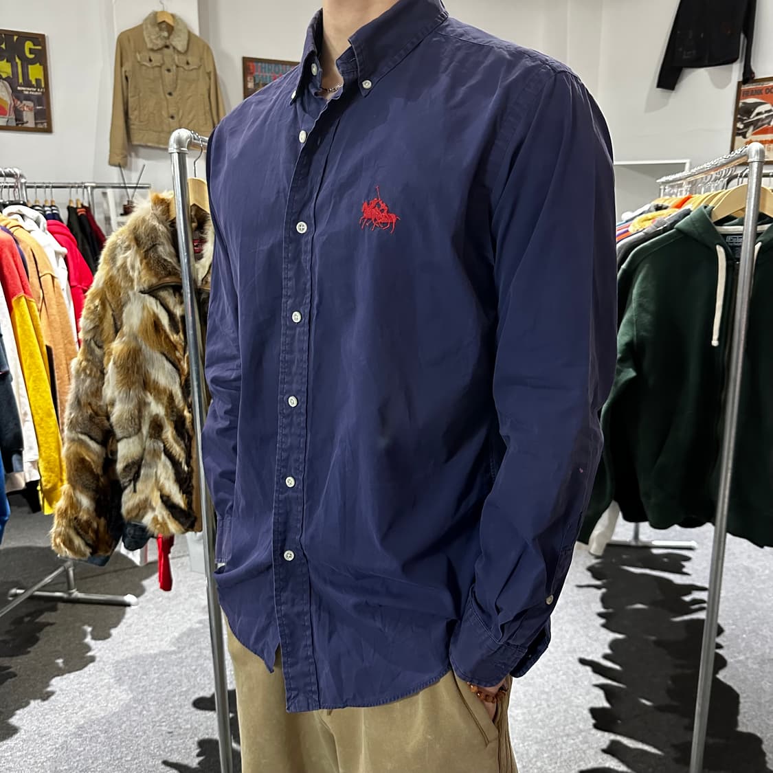 폴로 더블포니 네이비 셔츠 상품이미지1