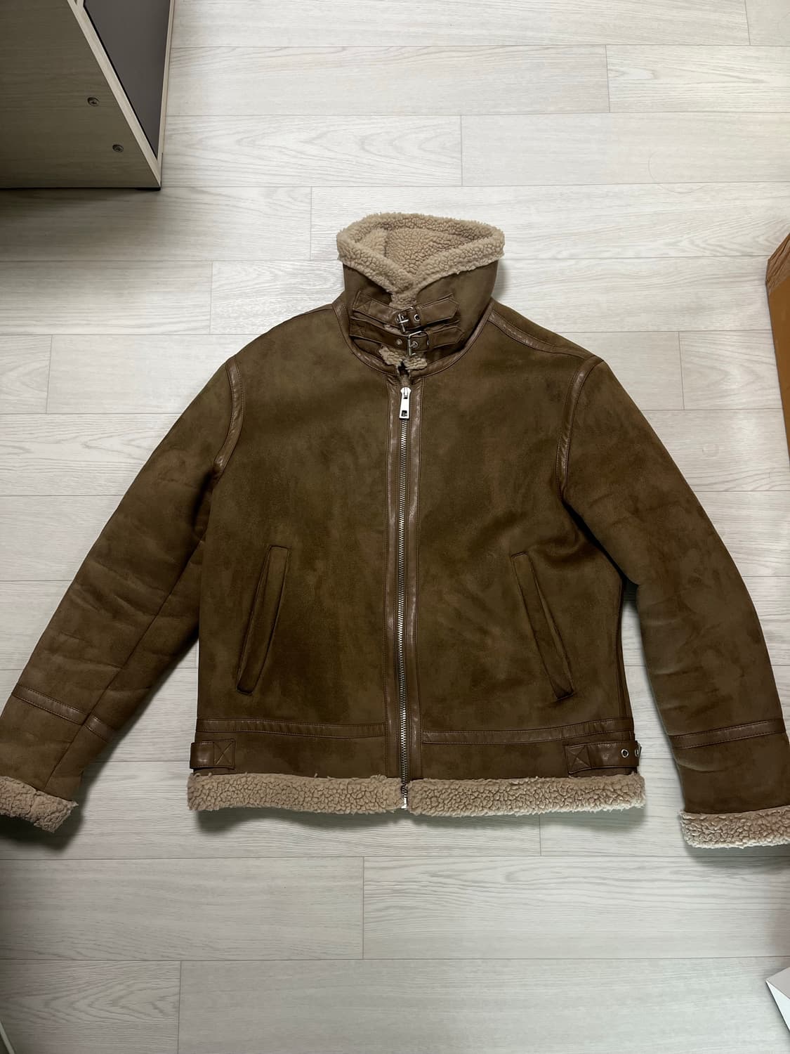 Zara 자라 b-3 브라운 무스탕 자켓 상품이미지1