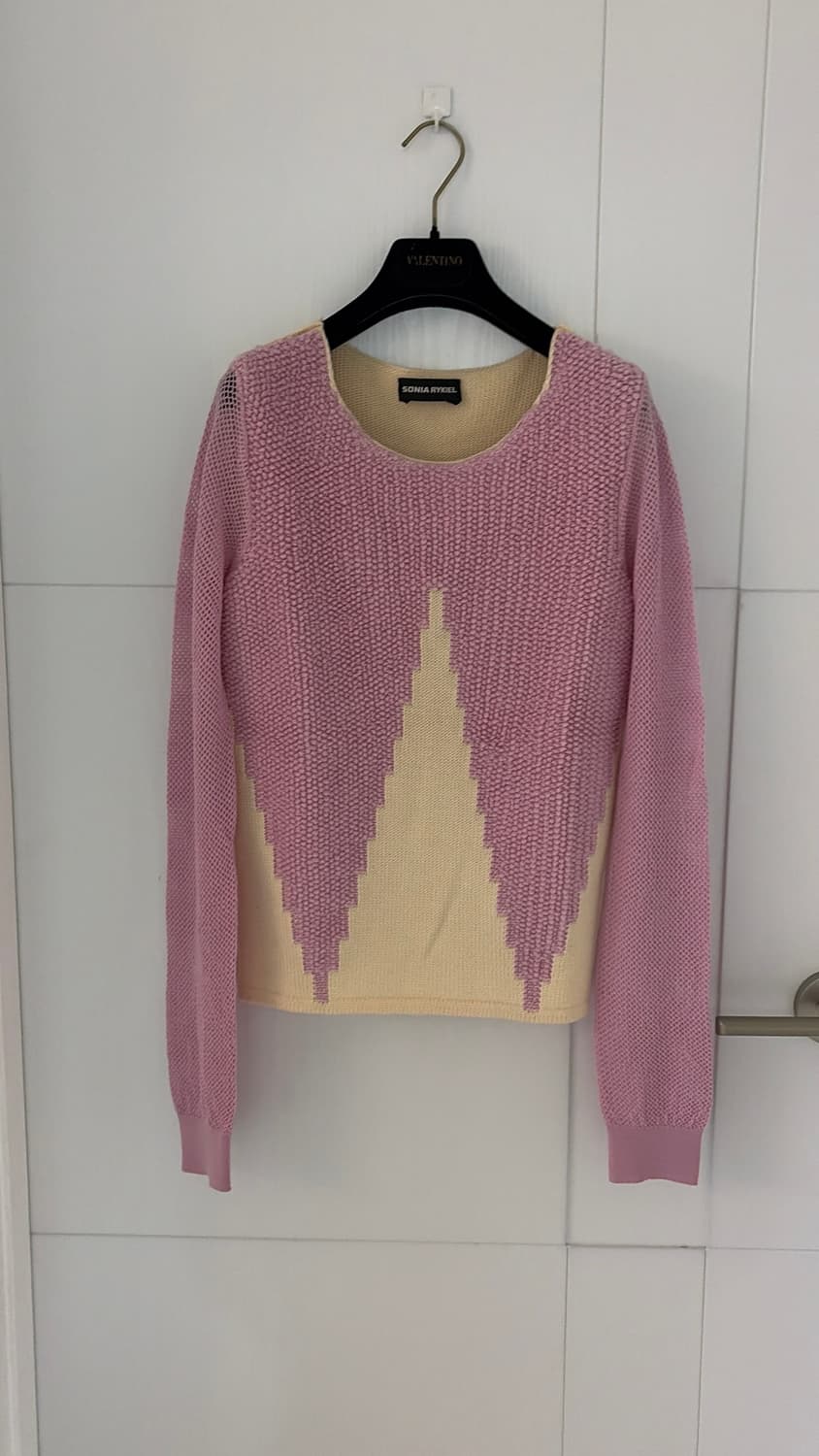 소니아 리키엘 핑크 패턴 니트 44,55 정품 상품이미지1