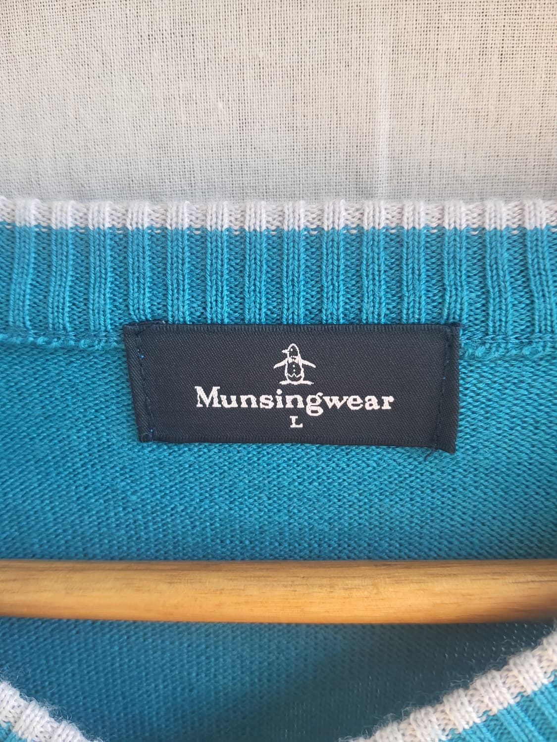 먼싱웨어 브이넥 긴팔 니트L 사이즈 상품이미지4