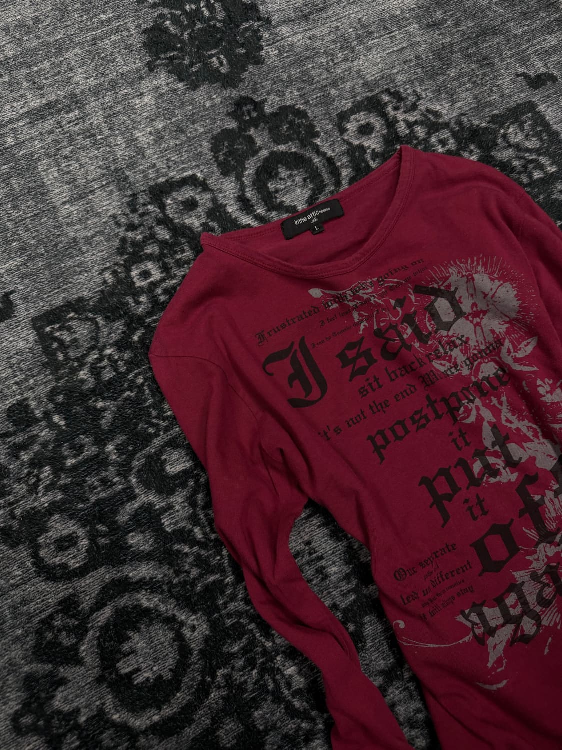 In the attic floral lettering half t shi 상품이미지2