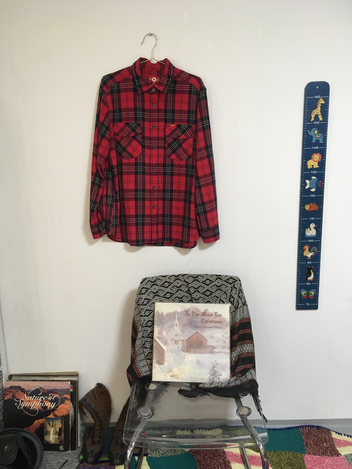 Converse Red Black Plaid Flannel Shirt 상품이미지2