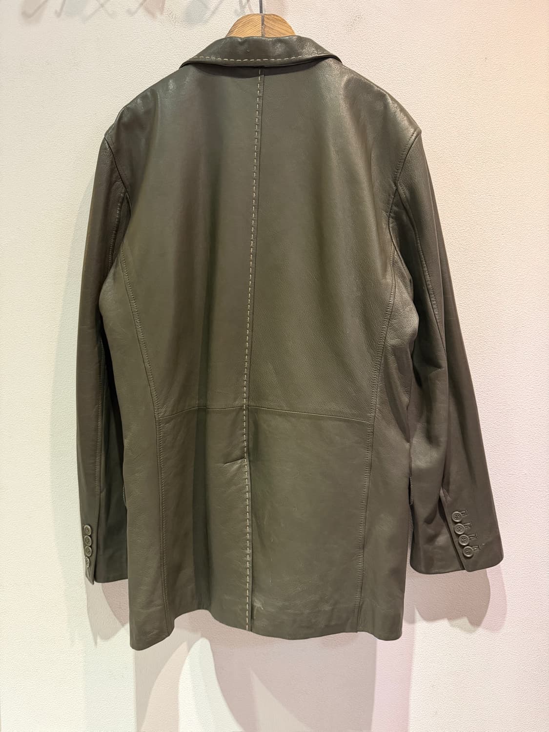 90's Sera Vista Stitch Leather jacket 상품이미지2