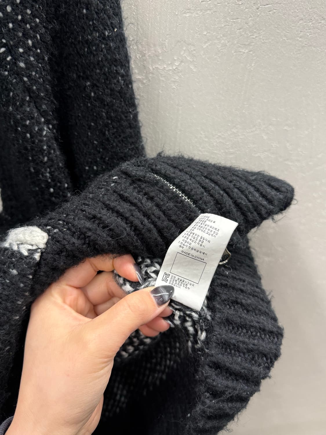 UNUSED.LAB 언유즈드랩 니트집업 블랙 FREE 상품이미지6