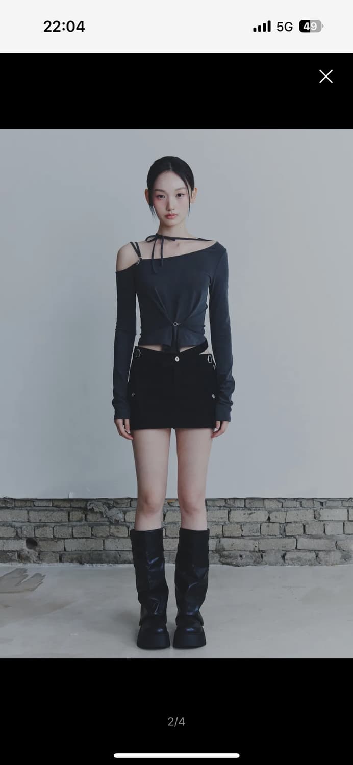 페인오어플레져 NIX MINI SKIRT black S사이즈 상품이미지2