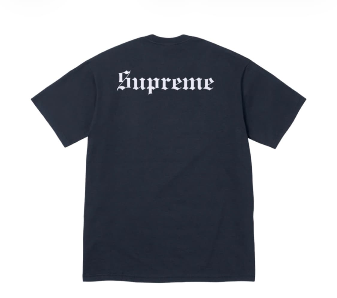 슈프림 스노우 화이트 티셔츠 네이비 (24FW) 상품이미지2