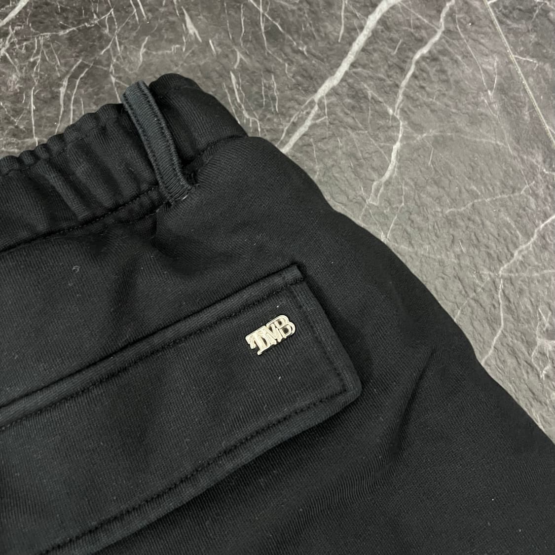 트리밍버드 레이어드 스트랩 스웻 팬츠 블랙 상품이미지10