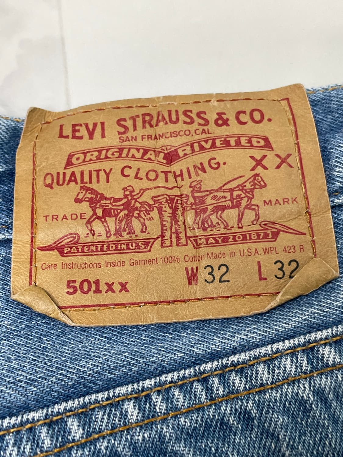 90s USA 빈티지 리바이스 501xx [W32W32] 상품이미지6