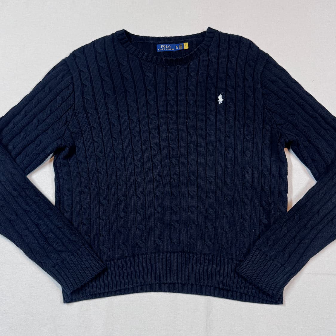 XL) 폴로 랄프로렌 케이블 꽈배기 니트 신형 큐알탭 상품이미지2