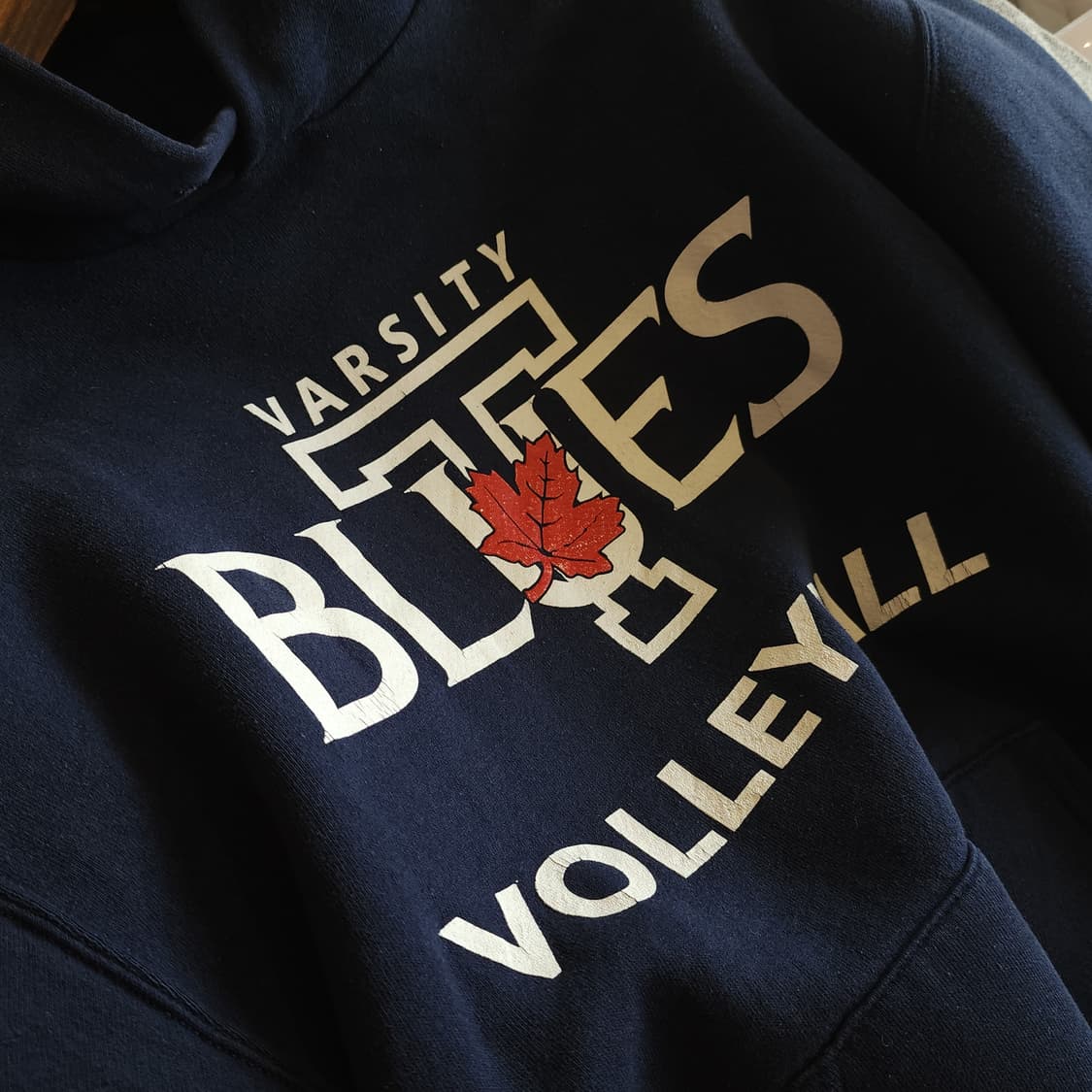 90s 러셀 후드 스웻셔츠 블루스 오리지널 빈티지 레터링 네이비 상품이미지9