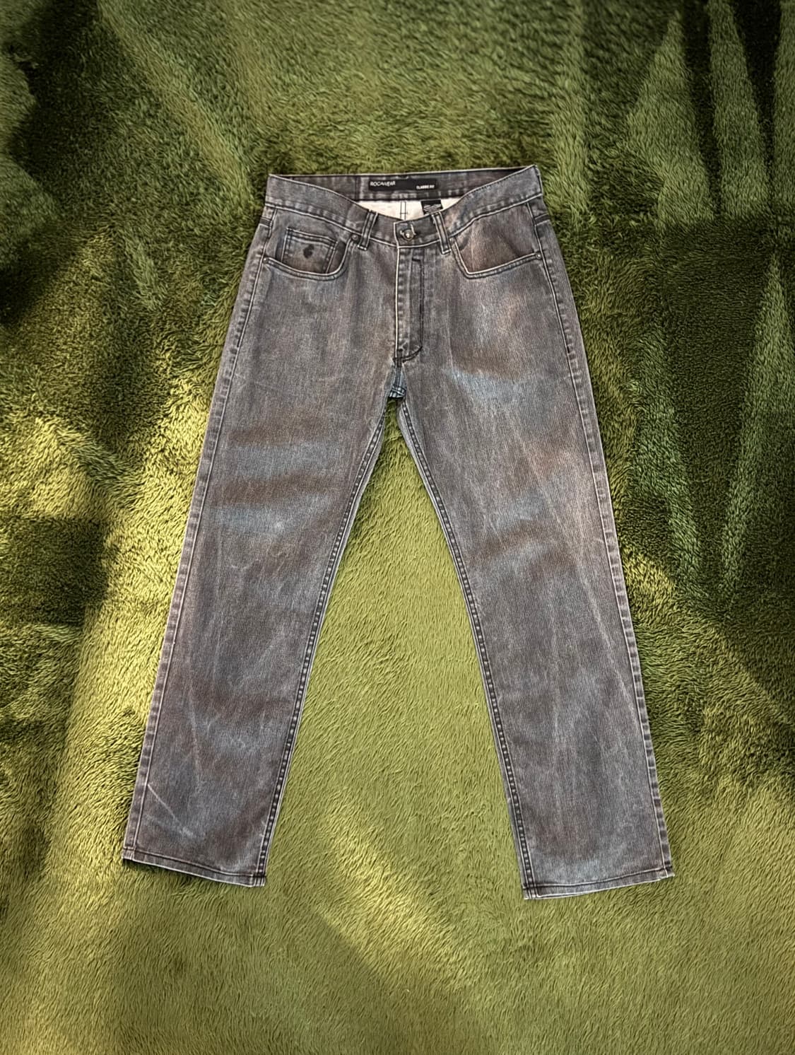 [34] Roca Wear 로카웨어 빈티지 워싱 텍스쳐드 데님 팬츠 상품이미지1
