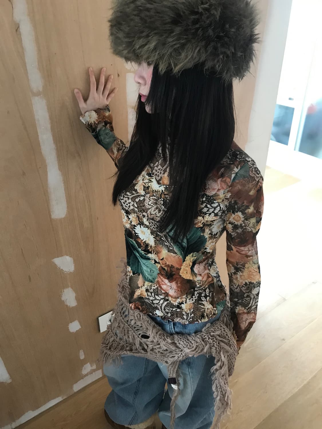 vintage net scarf 상품이미지3