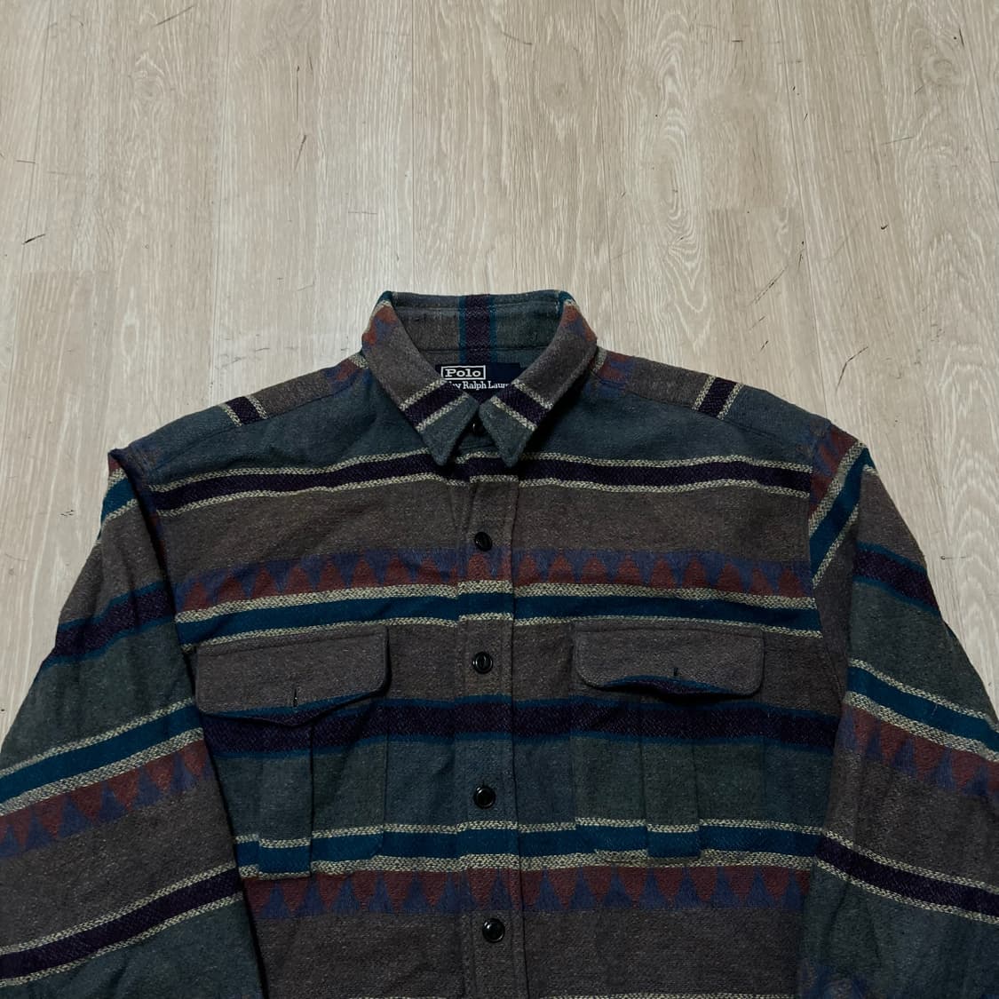 폴로 랄프로렌 아즈텍 헤비 울 플란넬 나바호 셔츠 L 상품이미지2
