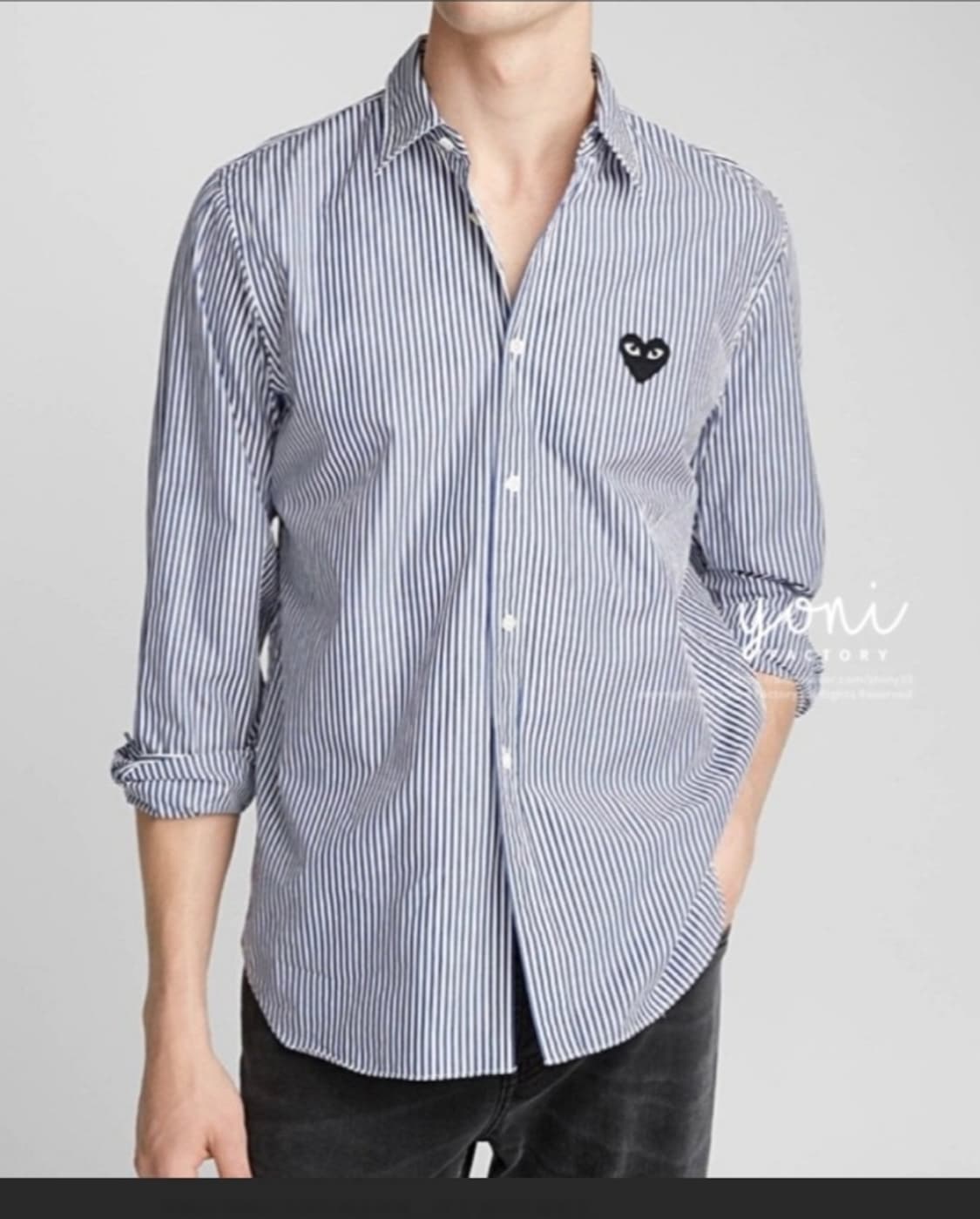 꼼데가르송 스트라이프 셔츠 S사이즈 상품이미지1