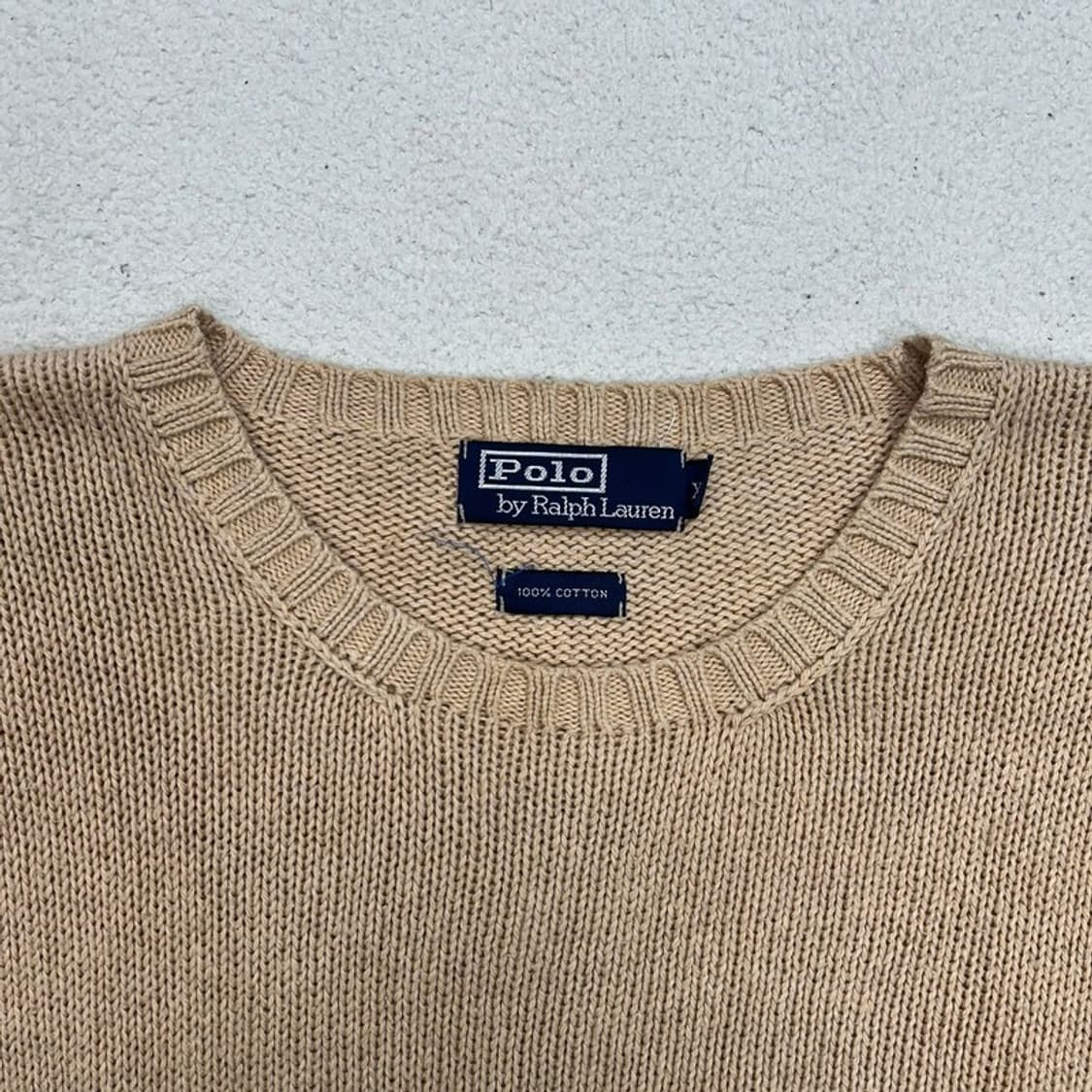 RALPH LAUREN 베이지 라운드넥 니트 XL 상품이미지4