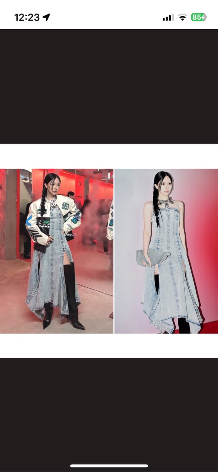 h&m 글렌마틴스 콜라보 데님 원피스 상품이미지2