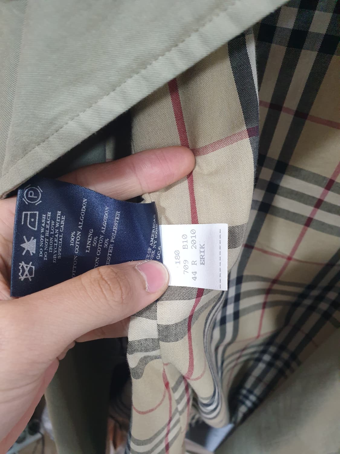 빈티지 버버리 트렌치 코트 44레귤러 상품이미지6