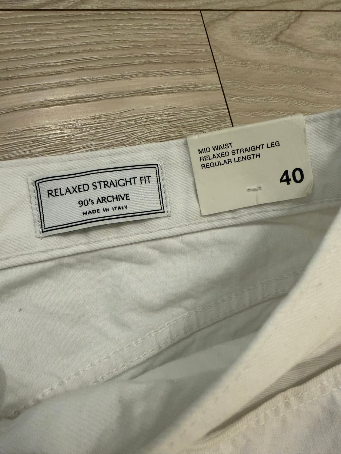 자라 리미티드 에디션 90s 아카이브 메이드인이태리 데님 화이트 상품이미지4