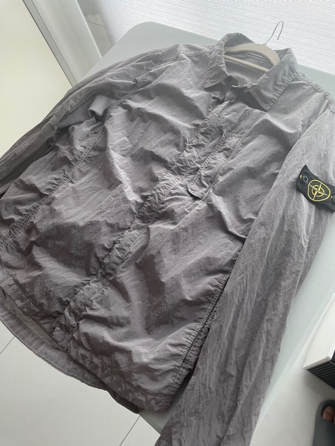 스톤아일랜드 18SS 나일론메탈 오버셔츠 라벤더 상품이미지1