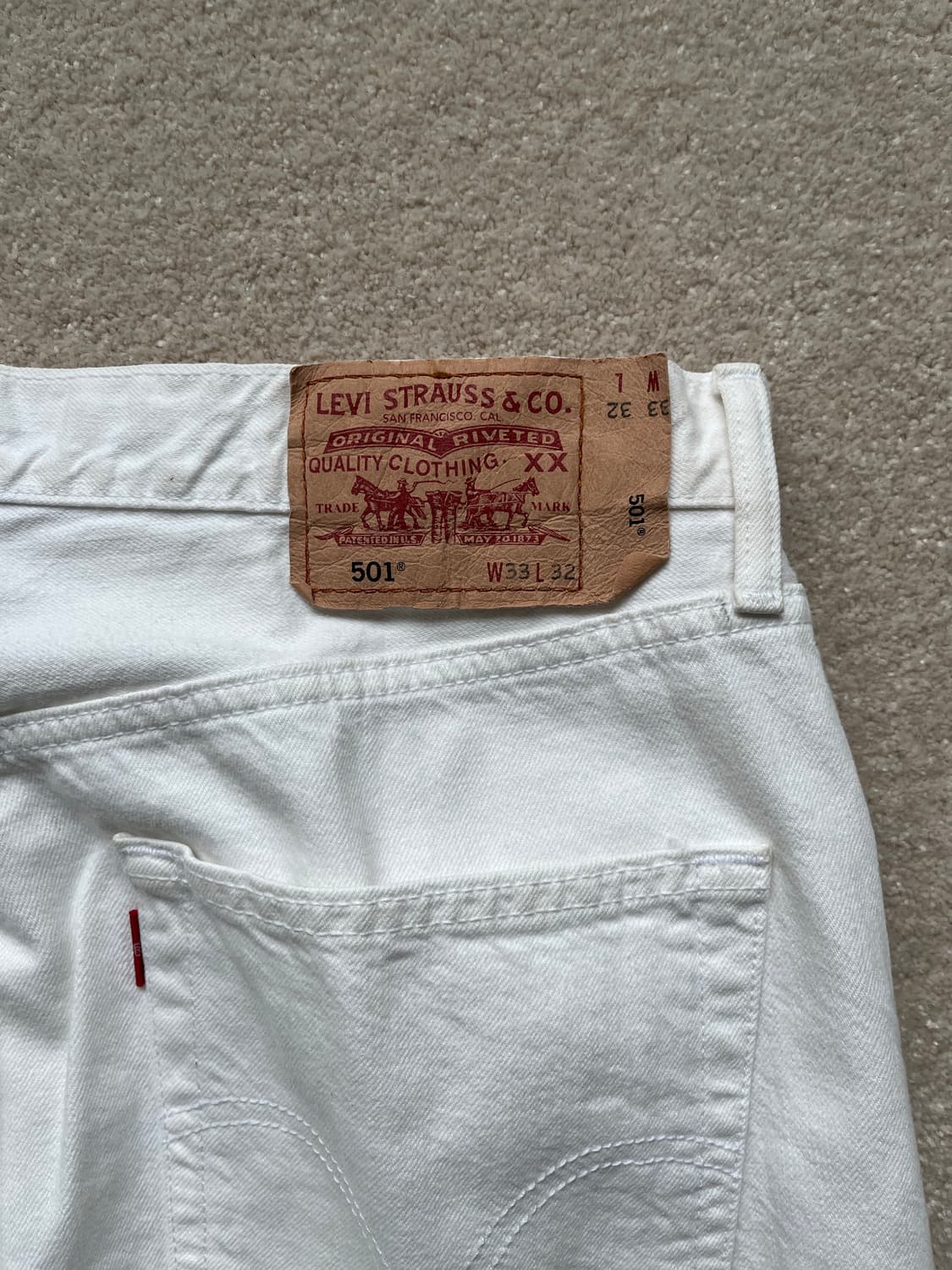 00s 리바이스(Levi’s) 501 화이트 데님 (31-32) 상품이미지8