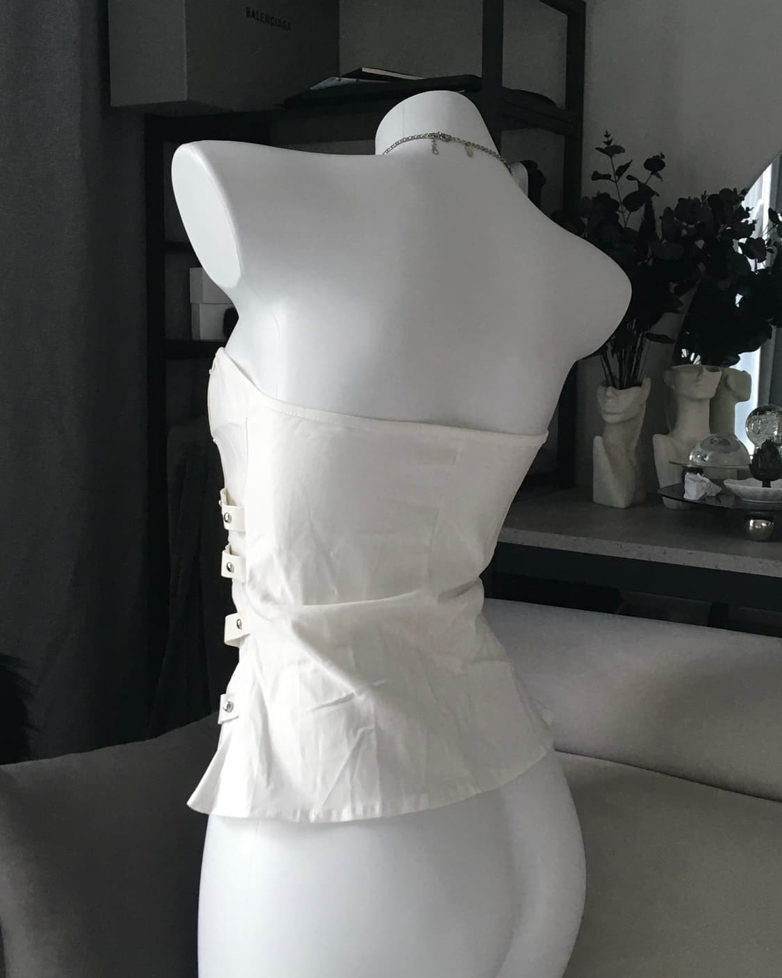 ༒ white belt top 상품이미지3