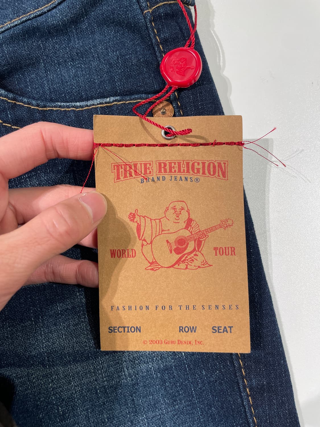 트루 릴리전 조니 진청 데미지 워싱 로우 라이즈 데님 팬츠 상품이미지9