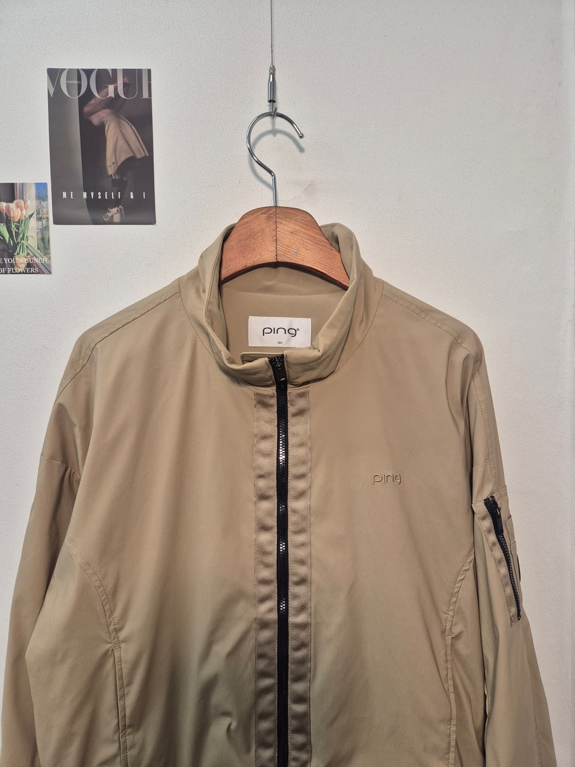 PING 골프웨어 봄버 자켓  베이지  90 
사이즈  상품이미지2