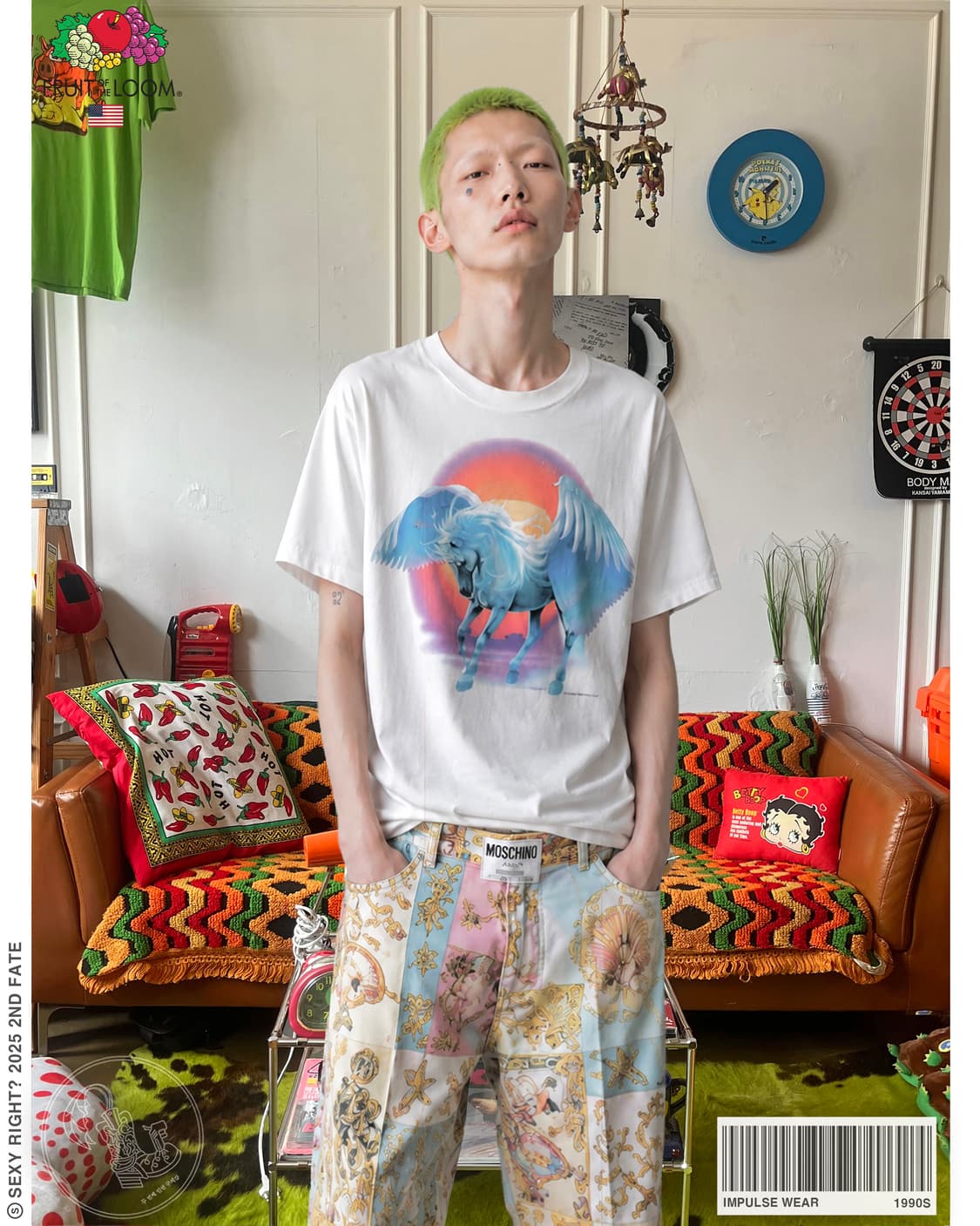 1990s "Pegasus" USA Vintage 1/2 T-Shirt 상품이미지1