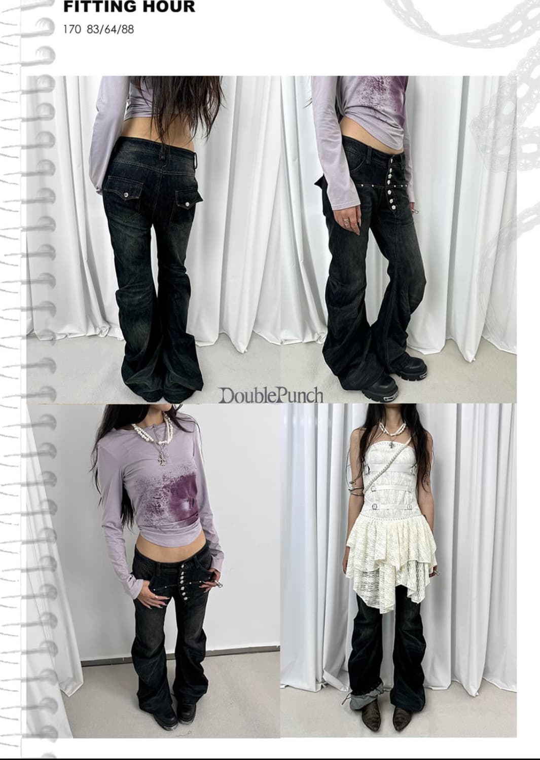 statement button-fly flare jeans 상품이미지6