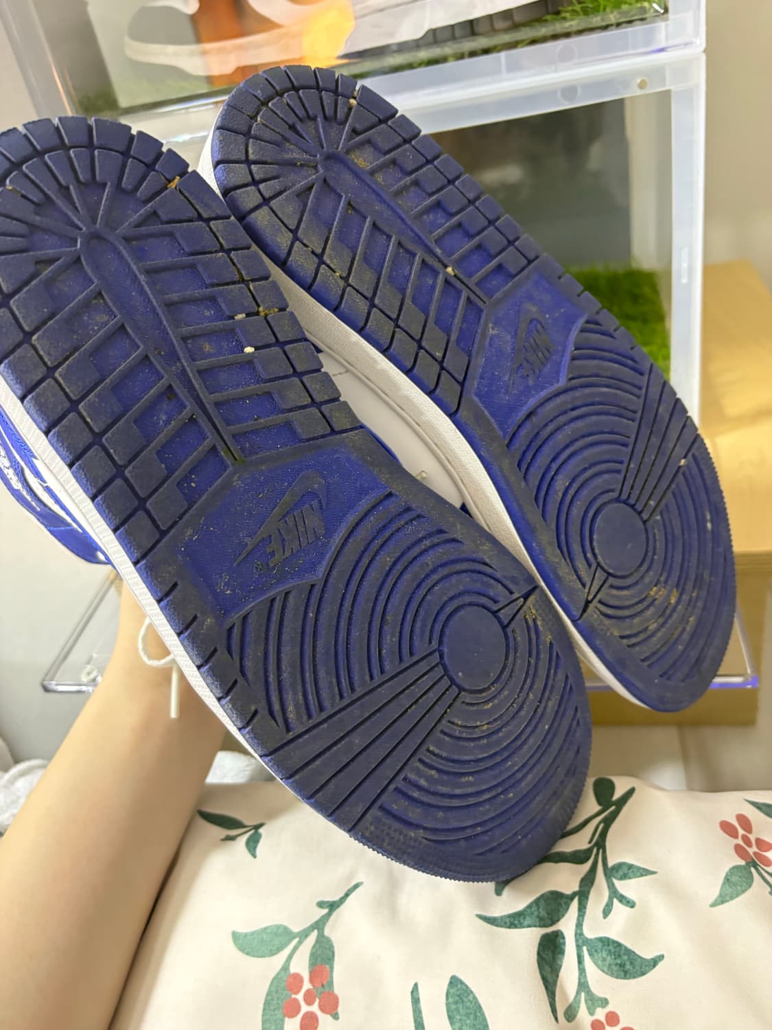 [w275] 나이키 조던 1 미드 화이트 하이퍼 로얄 상품이미지5